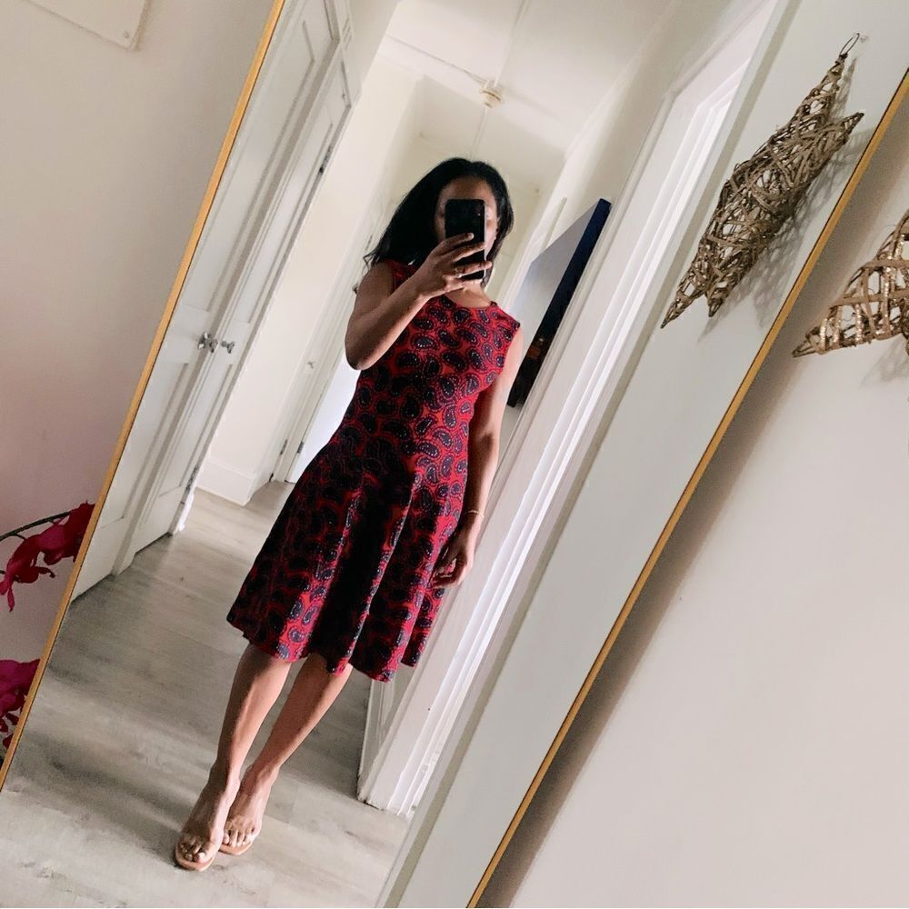 ISSA LONDON RED MIDI DRESS - Picture 5 of 15